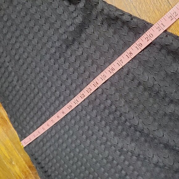 Vintage 1970s DVF Diane Von Furstenberg for RE-7 Black Crochet Sheer Dark Bohemi - Picture 8 of 16